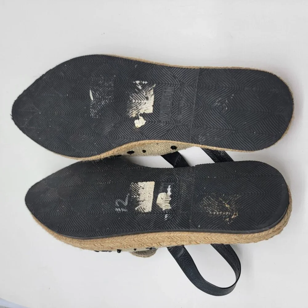 Mulatt Womens Espadrille Sandals Appliques Made In Colombia Sz 8.5‎